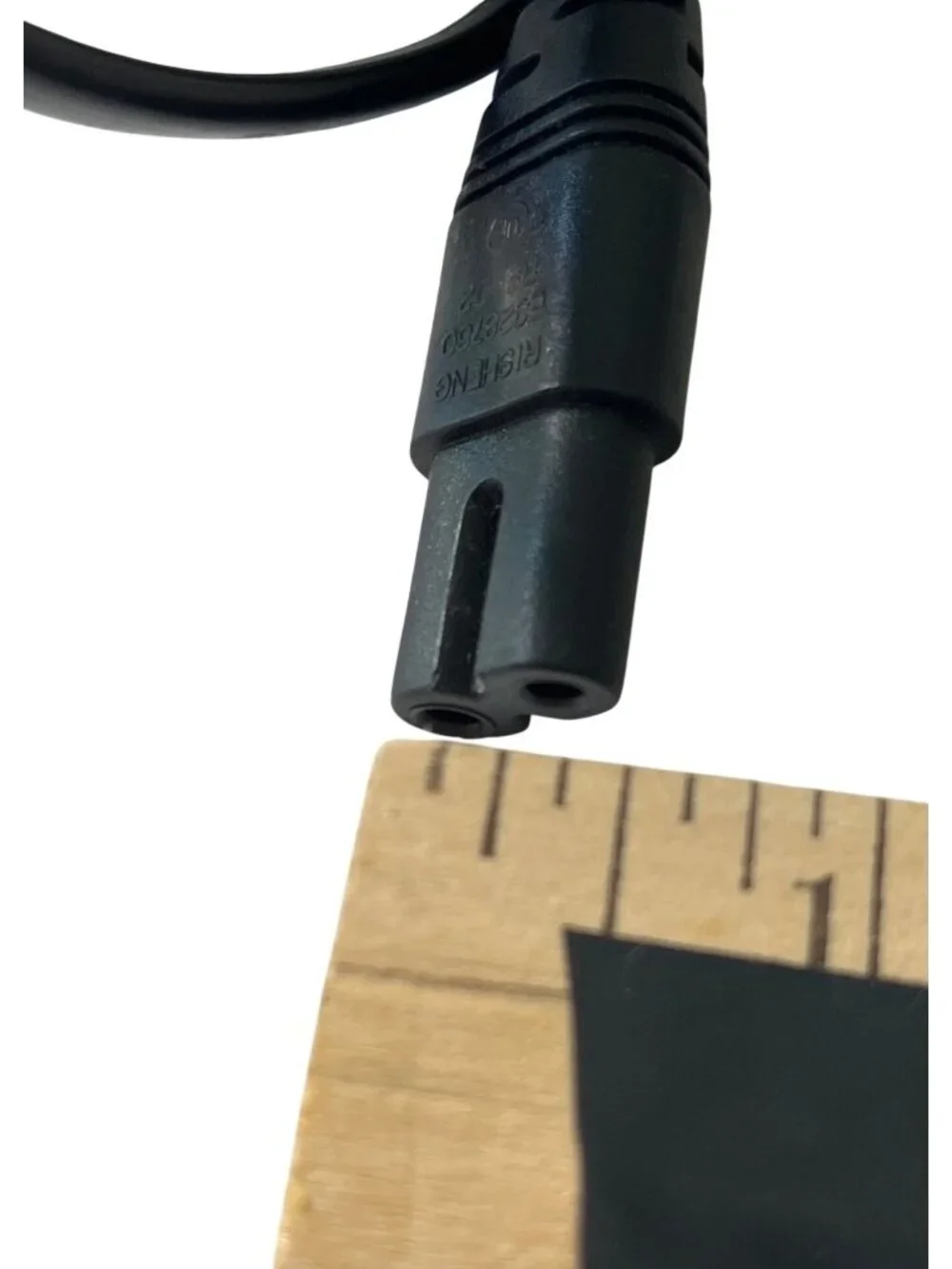 2-Prong Power Cord 7A 125V IEC 60320 C7 Connector Black Approx. 6 Feet Long 20i